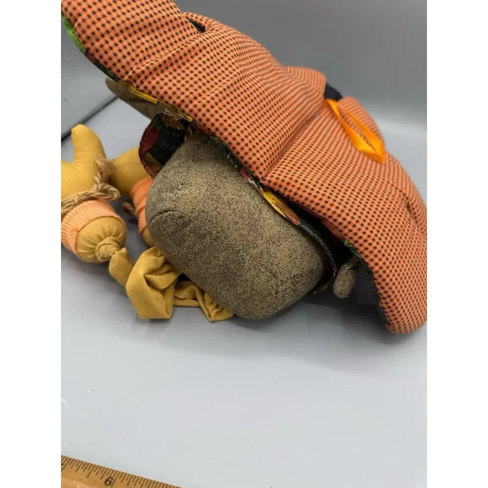 Primitive Thanksgiving Turkey Doll Pilgrim Folk ArtShelf Sitter Dangling Legs